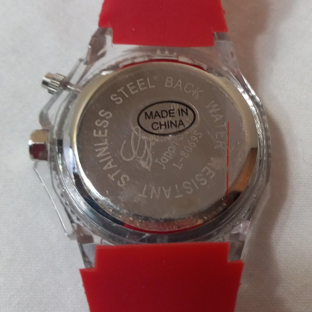 Geneva Red Bling Rhinestone Watch - Picture 5 of 5
